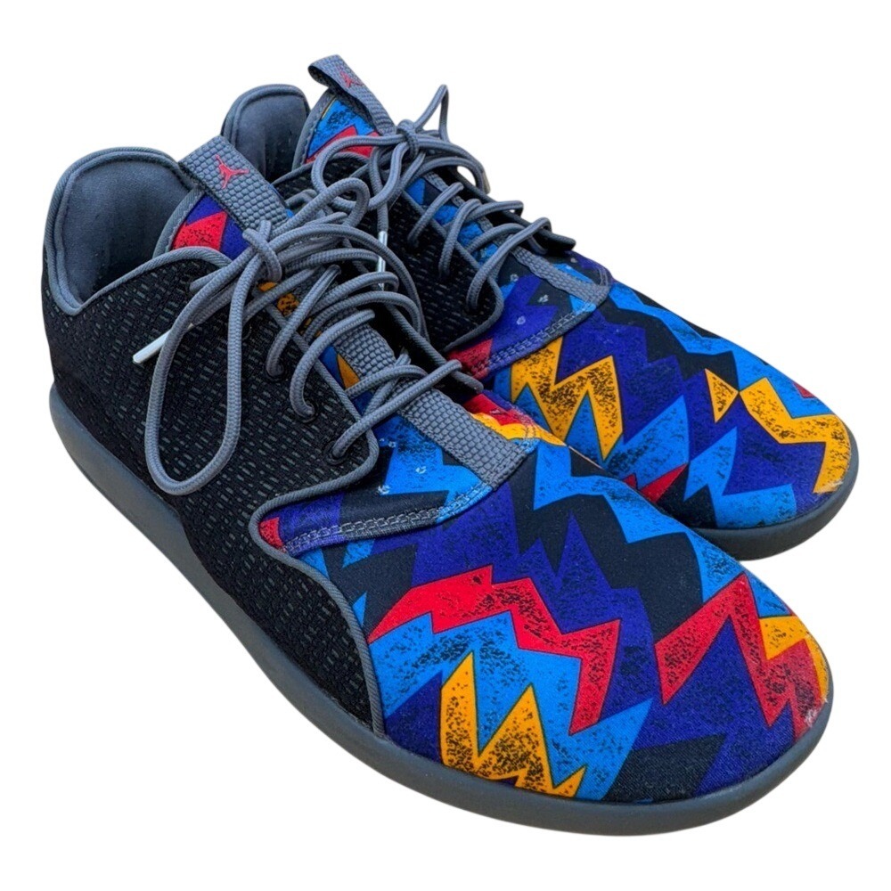 Nike Air Jordan Eclipse, Black/Red/Blue/Gold Gold Sneakers, Men's 8, EUC‎